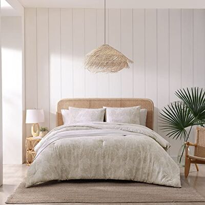 Tommy Bahama Parure de lit Queen Size, parure de lit réversible en coton avec taies d'oreiller assorties, décoration d'intérieur tropicale (Costa Blanca Beige, Queen) Tommy Bahama Parure de lit Queen Size, parure de lit réversible en coton avec taies d'oreiller assorties, décoration d'intérieur tropicale (Costa Blanca Beige, Queen)