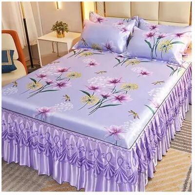 GMVZGQW Parure de lit 3 pièces pour lit double classique en dentelle Lavable en machine Couvre-lit de mariage Housse de matelas (couleur D, 180 x 200 cm) GMVZGQW Parure de lit 3 pièces pour lit double classique en dentelle Lavable en machine Couvre-lit de mariage Housse de matelas (couleur D, 180 x 200 cm)