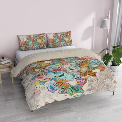 Italian Bed Linen Parure de lit 100% coton, impression numérique KI-OSA, KIO-660, lit double Italian Bed Linen Parure de lit 100% coton, impression numérique KI-OSA, KIO-660, lit double