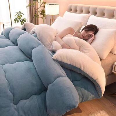 DLKJCX Parure de lit chaude en laine d'agneau épaisse pour hommes et femmes, couverture de lit chaude et douce et pelucheuse (D, 180 x 220 cm, 3 kg) DLKJCX Parure de lit chaude en laine d'agneau épaisse pour hommes et femmes, couverture de lit chaude et douce et pelucheuse (D, 180 x 220 cm, 3 kg)
