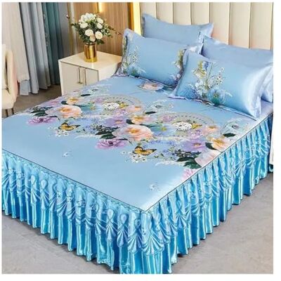 GMVZGQW Parure de lit 3 pièces pour lit double classique en dentelle Lavable en machine Couvre-lit de mariage Housse de matelas (couleur F, 150 x 200 cm) GMVZGQW Parure de lit 3 pièces pour lit double classique en dentelle Lavable en machine Couvre-lit de mariage Housse de matelas (couleur F, 150 x 200 cm)
