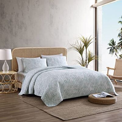 Tommy Bahama Ensemble de couette jumeau, literie réversible en coton avec peigne assortie, décoration intérieure tropicale toutes saisons (Gris palmardi, jumeau), King vert clair Tommy Bahama Ensemble de couette jumeau, literie réversible en coton avec peigne assortie, décoration intérieure tropicale toutes saisons (Gris palmardi, jumeau), King vert clair