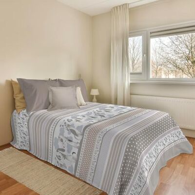 PENSIERI DELICATI Couvre-lit 220 x 280 cm, drap simple 100% coton pique, idéal comme drap d'ameublement, couverture de lit 1 place et demie, fantaisie BauBau Beige, 100% fabriqué en Italie PENSIERI DELICATI Couvre-lit 220 x 280 cm, drap simple 100% coton pique, idéal comme drap d'ameublement, couverture de lit 1 place et demie, fantaisie BauBau Beige, 100% fabriqué en Italie