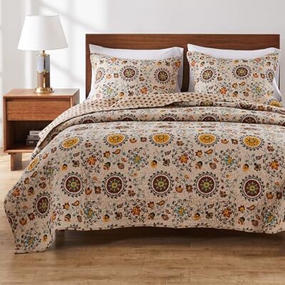 Greenland Home Fashions Greenland Home Andorra Parure de lit 2 pièces pour lit simple, multicolore Greenland Home Fashions Greenland Home Andorra Parure de lit 2 pièces pour lit simple, multicolore