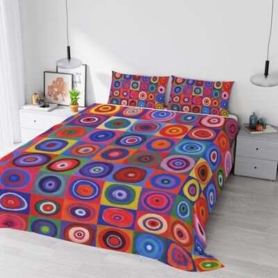 Italian Bed Linen Parure de lit impression numérique rêve d'auteur, couverture totale, fabriquée en Italie, lit double, 64 Italian Bed Linen Parure de lit impression numérique rêve d'auteur, couverture totale, fabriquée en Italie, lit double, 64