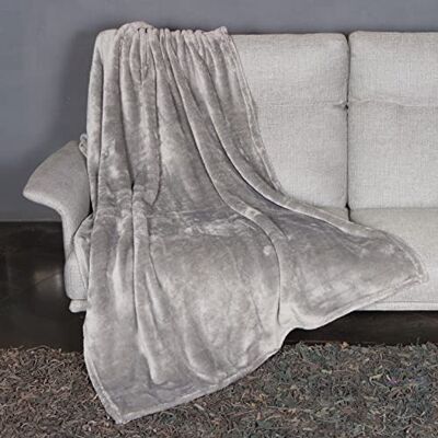 Kanguru Plaid Fluffi Loft Couverture Polaire, Jeté de Lit, Couvre Lit Fourrure, Gris, 130 x 170 cm Kanguru Plaid Fluffi Loft Couverture Polaire, Jeté de Lit, Couvre Lit Fourrure, Gris, 130 x 170 cm