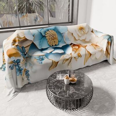 PETTI Artigiani Italiani Couvre-lit double printemps été, couverture légère pour lit double, drap de lit, fleur Ceramic 03 100% fabriqué en Italie PETTI Artigiani Italiani Couvre-lit double printemps été, couverture légère pour lit double, drap de lit, fleur Ceramic 03 100% fabriqué en Italie
