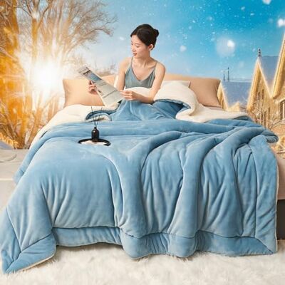 XHCTNN Couverture chaude et moelleuse pour très grand lit King Size et grand lit (B, 200 x 230 cm) Kaki 200 x 230 cm XHCTNN Couverture chaude et moelleuse pour très grand lit King Size et grand lit (B, 200 x 230 cm) Kaki 200 x 230 cm