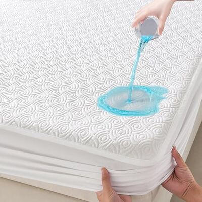 Zouway Matelas 140 x 200 cm, housse imperméable silencieuse, protège-matelas, imperméable et respirant, convient jusqu'à 30 cm d'épaisseur Zouway Matelas 140 x 200 cm, housse imperméable silencieuse, protège-matelas, imperméable et respirant, convient jusqu'à 30 cm d'épaisseur