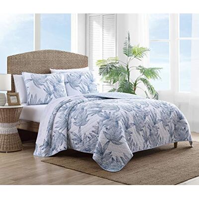 Tommy Bahama Parure de lit en coton, bleu, Queen size Tommy Bahama Parure de lit en coton, bleu, Queen size
