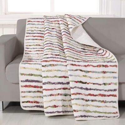 Greenland Home Fashions Greenland Home Bella Couverture matelassée à volants, pour lit double Greenland Home Fashions Greenland Home Bella Couverture matelassée à volants, pour lit double