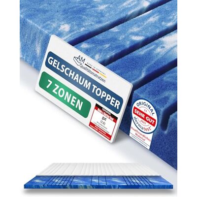AM Qualitätsmatratzen Surmatelas memoire de forme 180x200 moelleux 8 cm Surmatelas epais en mousse de gel Housse de surmatelas respirante 7 zones pour un sommeil confortable Surmatelas 180 x 200 epaisseur 8cm AM Qualitätsmatratzen Surmatelas memoire de forme 180x200 moelleux 8 cm Surmatelas epais en mousse de gel Housse de surmatelas respirante 7 zones pour un sommeil confortable Surmatelas 180 x 200 epaisseur 8cm