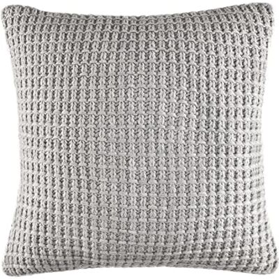 Nautica Coussin décoratif, literie en coton avec fermeture éclair dissimulée, décoration d'intérieur d'inspiration méditerranéenne (gris d'eau, 40,6 x 40,6 cm) Nautica Coussin décoratif, literie en coton avec fermeture éclair dissimulée, décoration d'intérieur d'inspiration méditerranéenne (gris d'eau, 40,6 x 40,6 cm)