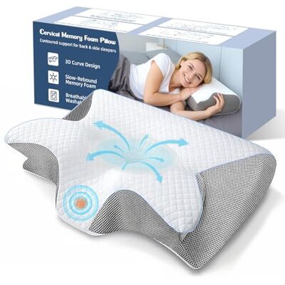 SaiXuan Oreiller Ergonomique Cervical en Mousse à Mémoire de Forme – Coussin Orthopédique 60×35×7.5/11.5 cm, Housse Amovible Lavable – Oreiller Anti-Ronflement pour Dormeurs Dos & Côté, Confort Nuit SaiXuan Oreiller Ergonomique Cervical en Mousse à Mémoire de Forme – Coussin Orthopédique 60×35×7.5/11.5 cm, Housse Amovible Lavable – Oreiller Anti-Ronflement pour Dormeurs Dos & Côté, Confort Nuit