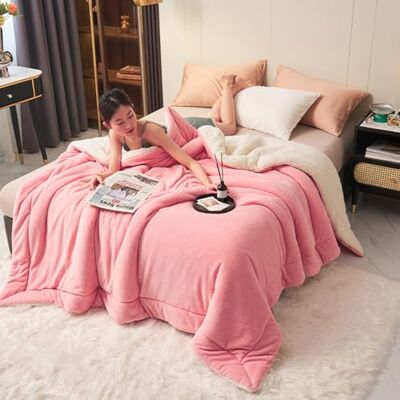 DLKJCX Couverture hibiscus épaisse en polaire sherpa, super douce et réversible en peluche pour lit d'hiver et d'automne (E, 100 x 120 cm) DLKJCX Couverture hibiscus épaisse en polaire sherpa, super douce et réversible en peluche pour lit d'hiver et d'automne (E, 100 x 120 cm)