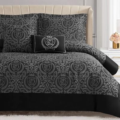 Juicy Couture Parure de lit, polyester, noir, lit double/grand lit Juicy Couture Parure de lit, polyester, noir, lit double/grand lit