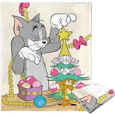 Northwest Tom & Jerry Couverture toucher soie 127 x 152,4 cm, motif arbre souris Northwest Tom & Jerry Couverture toucher soie 127 x 152,4 cm, motif arbre souris