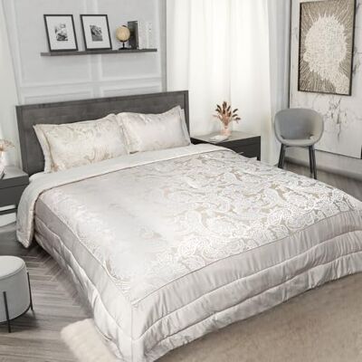 S.Green Maison Duchess Paisley Ensemble de Couette et Taies d'Oreiller de Luxe - Bedspread and Pillow Shams Set S.Green Maison Duchess Paisley Ensemble de Couette et Taies d'Oreiller de Luxe - Bedspread and Pillow Shams Set