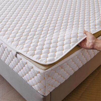 TYYUETY Housse zippée intégrale, respirant, anti-poussière et lavable, taille personnalisable, protège-matelas matelassé imperméable pour lit simple/double/king size Blanc 90 x 200 + 18 cm TYYUETY Housse zippée intégrale, respirant, anti-poussière et lavable, taille personnalisable, protège-matelas matelassé imperméable pour lit simple/double/king size Blanc 90 x 200 + 18 cm