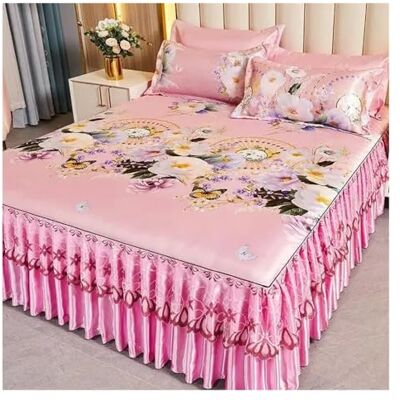 GMVZGQW Parure de lit 3 pièces pour lit double classique en dentelle Lavable en machine Couvre-lit de mariage Housse de matelas (couleur E, 150 x 200 cm) GMVZGQW Parure de lit 3 pièces pour lit double classique en dentelle Lavable en machine Couvre-lit de mariage Housse de matelas (couleur E, 150 x 200 cm)