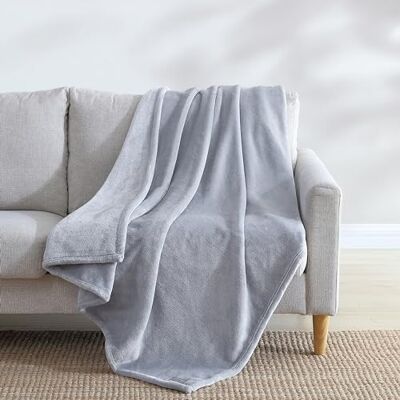 Eddie Bauer Couverture, décoration d'intérieur en peluche ultra douce, parure de lit toutes saisons (Ultra Lux Solid Grey, 50 x 60) Eddie Bauer Couverture, décoration d'intérieur en peluche ultra douce, parure de lit toutes saisons (Ultra Lux Solid Grey, 50 x 60)