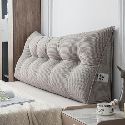 CXLT Oreiller en velours de maïs pour tête de lit King Size, Queen et double, coussin de dossier pour lit simple, coussin de lit, coussin de lit cale lavable, dos triangulaire, soutien lombaire (taille CXLT Oreiller en velours de maïs pour tête de lit King Size, Queen et double, coussin de dossier pour lit simple, coussin de lit, coussin de lit cale lavable, dos triangulaire, soutien lombaire (taille