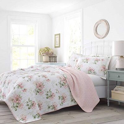 Laura Ashley Parure de lit, Rose poudré, très Grand lit Laura Ashley Parure de lit, Rose poudré, très Grand lit