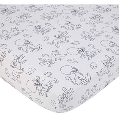Disney King Leader of The Pack Drap-housse super doux pour berceau Noir/blanc Disney King Leader of The Pack Drap-housse super doux pour berceau Noir/blanc