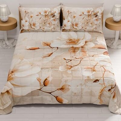 PETTI Artigiani Italiani Couvre-lit carré et demi été 220 x 260 cm 100 g/m² double face, couette carrée et demi printemps, couette légère, florale 12, 100% fabriquée en Italie PETTI Artigiani Italiani Couvre-lit carré et demi été 220 x 260 cm 100 g/m² double face, couette carrée et demi printemps, couette légère, florale 12, 100% fabriquée en Italie