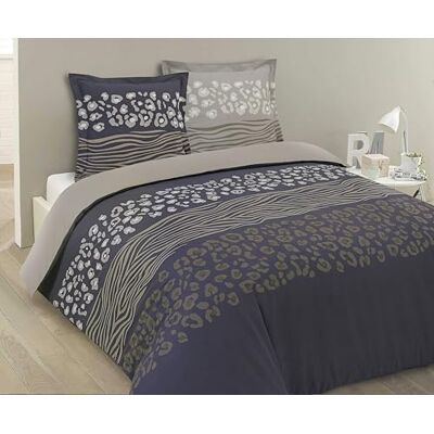 Vision Parure de lit Réversible Wild Set de Housse de Couette 200x200 cm avec 2 taies d'oreiller pour lit 2 Personnes 100% Coton Certifié Oekotex Vision Parure de lit Réversible Wild Set de Housse de Couette 200x200 cm avec 2 taies d'oreiller pour lit 2 Personnes 100% Coton Certifié Oekotex