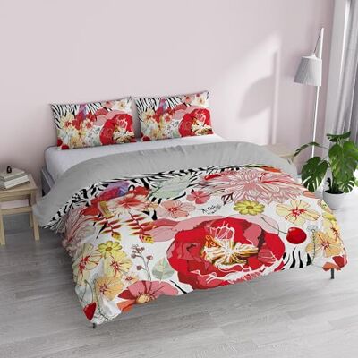 Italian Bed Linen Parure de lit 100% coton, impression numérique KI-OSA, KIO-LM03, pour lit double Italian Bed Linen Parure de lit 100% coton, impression numérique KI-OSA, KIO-LM03, pour lit double