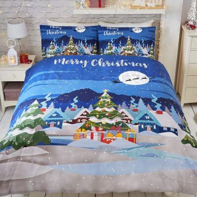 Bedlam Parure de lit phosphorescente Motif Noël Multicolore, 52% Polyester / 48% Coton, Multicolore, Double, W200cm x L200cm (Duvet Cover), W50cm x L75cm (Pillow Case) Bedlam Parure de lit phosphorescente Motif Noël Multicolore, 52% Polyester / 48% Coton, Multicolore, Double, W200cm x L200cm (Duvet Cover), W50cm x L75cm (Pillow Case)
