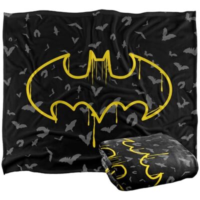 LOGOVISION Couverture Batman 152 x 127 cm Symbole goutte à goutte Toucher soyeux Couverture super douce LOGOVISION Couverture Batman 152 x 127 cm Symbole goutte à goutte Toucher soyeux Couverture super douce