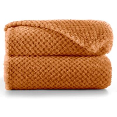 DecoKing Henry Plaid 150 x 200 cm en microfibre Couvre-lit polaire doux et moelleux Style scandinave Rouge renard DecoKing Henry Plaid 150 x 200 cm en microfibre Couvre-lit polaire doux et moelleux Style scandinave Rouge renard