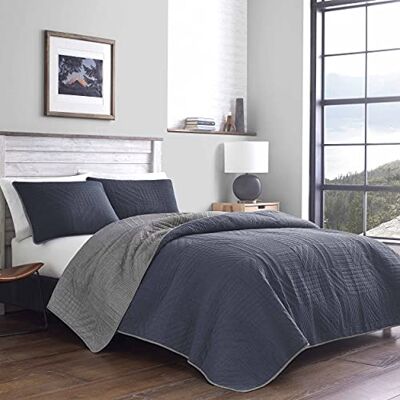 Eddie Bauer Hidden Lake Parure de lit pour lit simple Bleu Eddie Bauer Hidden Lake Parure de lit pour lit simple Bleu