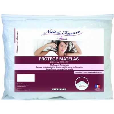 Nuit de France 329375 200/200 Protège Matelas Coton/Polyester Blanc 200 x 200 x 1 cm Nuit de France 329375 200/200 Protège Matelas Coton/Polyester Blanc 200 x 200 x 1 cm
