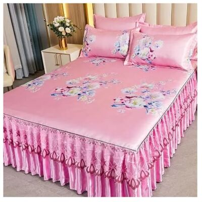 GMVZGQW Parure de lit 3 pièces pour lit double classique en dentelle Lavable en machine Couvre-lit de mariage Housse de matelas (couleur O, 180 x 200 cm) GMVZGQW Parure de lit 3 pièces pour lit double classique en dentelle Lavable en machine Couvre-lit de mariage Housse de matelas (couleur O, 180 x 200 cm)