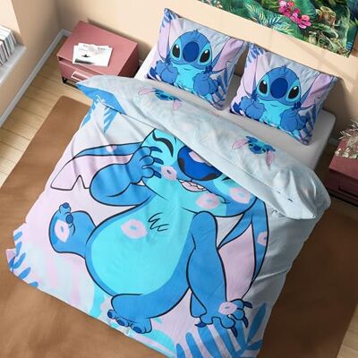 Disney Stitch Parure de lit avec housse de couette et taie d'oreiller pour enfants et adolescents – Simple ou double (Stitch, bleu, double) Disney Stitch Parure de lit avec housse de couette et taie d'oreiller pour enfants et adolescents – Simple ou double (Stitch, bleu, double)