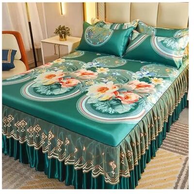 GMVZGQW Parure de lit 3 pièces pour lit double classique en dentelle Lavable en machine Couvre-lit de mariage Housse de matelas (couleur B, 200 x 220 cm) GMVZGQW Parure de lit 3 pièces pour lit double classique en dentelle Lavable en machine Couvre-lit de mariage Housse de matelas (couleur B, 200 x 220 cm)