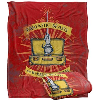 LOGOVISION FANTASTIC BEASTS Couverture soyeuse super douce au toucher 152 x 127 cm LOGOVISION FANTASTIC BEASTS Couverture soyeuse super douce au toucher 152 x 127 cm