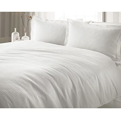 Yard Riva Home Waffle KS Duvet Set White, Coton, Weiß, King Yard Riva Home Waffle KS Duvet Set White, Coton, Weiß, King