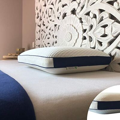 NightSide ® Oreiller à mémoire de forme Premium. Coussin anti-transpirant adapté aux douleurs cervicales. Housse bambou hypoallergénique, double face. Oreiller ergonomique cervical modèle: médium/moyen NightSide ® Oreiller à mémoire de forme Premium. Coussin anti-transpirant adapté aux douleurs cervicales. Housse bambou hypoallergénique, double face. Oreiller ergonomique cervical modèle: médium/moyen