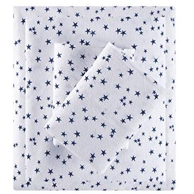 Intelligent Design Parure de lit douce et confortable pour temps froid, lit simple, étoiles bleues Intelligent Design Parure de lit douce et confortable pour temps froid, lit simple, étoiles bleues