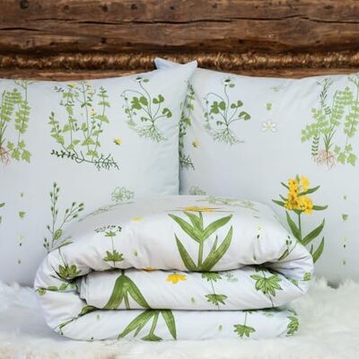 Cotton Market Parure de lit 3 pièces en microfibre de coton Housse de couette 155 x 200 cm et 2 taies d'oreiller 70 x 80 cm SELLEDIN Cotton Market Parure de lit 3 pièces en microfibre de coton Housse de couette 155 x 200 cm et 2 taies d'oreiller 70 x 80 cm SELLEDIN