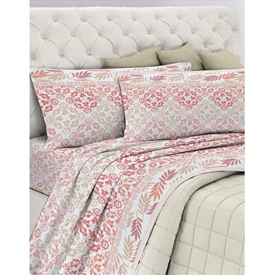 GEMITEX Parure de lit en coton, 100% coton, respirant, sans substances nocives, qualité certifiée standard 100 par OEKO-TEX Confiance au textile, pour lit double, G24/ROSA, conçue en Italie GEMITEX Parure de lit en coton, 100% coton, respirant, sans substances nocives, qualité certifiée standard 100 par OEKO-TEX Confiance au textile, pour lit double, G24/ROSA, conçue en Italie
