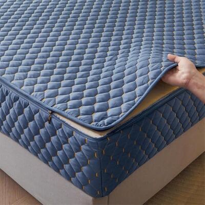 TYYUETY Housse entièrement zippée respirante anti-poussière lavable taille personnalisable protège-matelas imperméable matelassé pour lits simple/double/king size Bleu 80 x 200 + 10 cm TYYUETY Housse entièrement zippée respirante anti-poussière lavable taille personnalisable protège-matelas imperméable matelassé pour lits simple/double/king size Bleu 80 x 200 + 10 cm