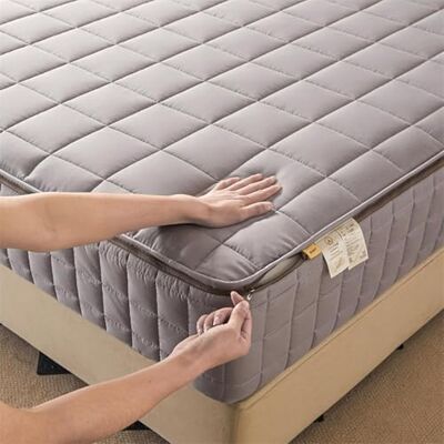 TYYUETY Housse zippée intégrale, respirant, anti-poussière et lavable, taille personnalisable, protège-matelas matelassé imperméable pour lit simple/double/king size Gris 140 x 190 + 18 cm TYYUETY Housse zippée intégrale, respirant, anti-poussière et lavable, taille personnalisable, protège-matelas matelassé imperméable pour lit simple/double/king size Gris 140 x 190 + 18 cm