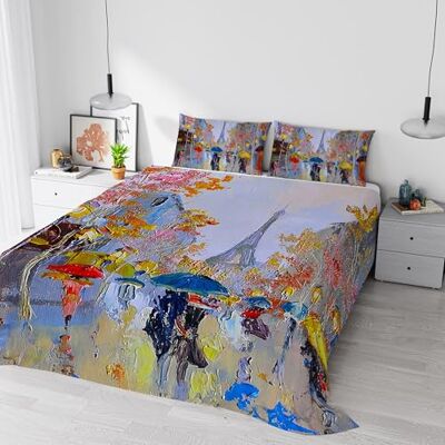 Italian Bed Linen Parure de lit impression numérique rêve d'auteur, couverture totale, fabriquée en Italie, double, 18 Italian Bed Linen Parure de lit impression numérique rêve d'auteur, couverture totale, fabriquée en Italie, double, 18