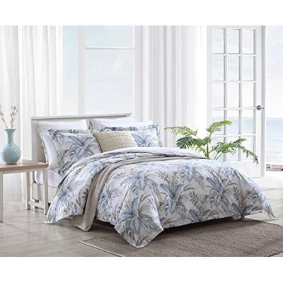 Tommy Bahama Parure de lit pour grand lit, en coton avec taies d'oreiller assorties et fermeture à boutons, décoration d'intérieur toutes saisons (Bakers Bluff Blue, grand lit) Tommy Bahama Parure de lit pour grand lit, en coton avec taies d'oreiller assorties et fermeture à boutons, décoration d'intérieur toutes saisons (Bakers Bluff Blue, grand lit)