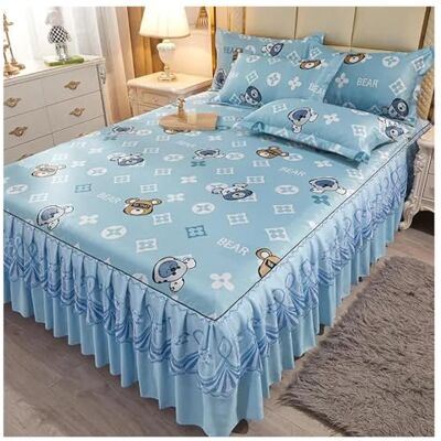 GMVZGQW Parure de lit 3 pièces pour lit double classique en dentelle Lavable en machine Couvre-lit de mariage Housse de matelas (couleur N, 180 x 200 cm) GMVZGQW Parure de lit 3 pièces pour lit double classique en dentelle Lavable en machine Couvre-lit de mariage Housse de matelas (couleur N, 180 x 200 cm)